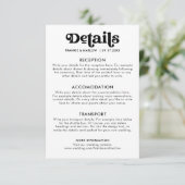 Casual gegevens over de moderne minimalistische re informatiekaartje (Staand voorkant)