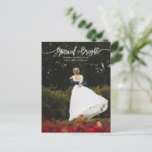 Casual getrouwde en heldere script vakantiefoto briefkaart (Staand voorkant)