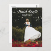 Casual getrouwde en heldere script vakantiefoto briefkaart (Voorkant / Achterkant)
