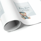 Casual gezellige Baby shower uitnodiging Cadeaupapier (Rol Hoek)