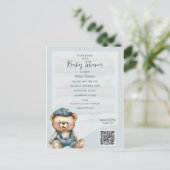 Casual gezellige Beer Baby shower Uitnodiging (Staand voorkant)