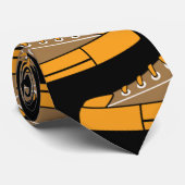 Casual Gold Yellow Sneakers Black Unisex Stropdas (Opgerold)