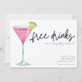 Casual gratis Drinken Funny Photo Wedding Save The Date (Voorkant)