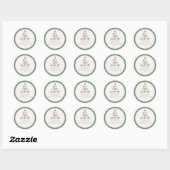 Casual groene A zeer prettige kerstenveloppen Ronde Sticker (Vel)
