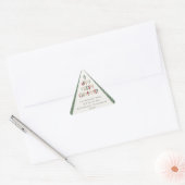 Casual groene kerstdriehoek enveloppen sticker (Envelop)