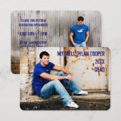 Casual Grunge - 3x5 Afstuderen Aankondiging (Voorkant / Achterkant)