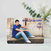 Casual Grunge - 3x5 Afstuderen Aankondiging (Staand voorkant)