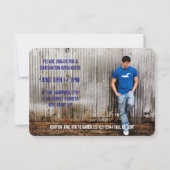 Casual Grunge - 3x5 Afstuderen Aankondiging (Achterkant)