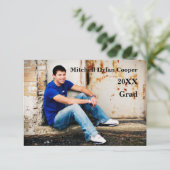 Casual Grunge - 3x5 Afstuderen Aankondiging (Staand voorkant)