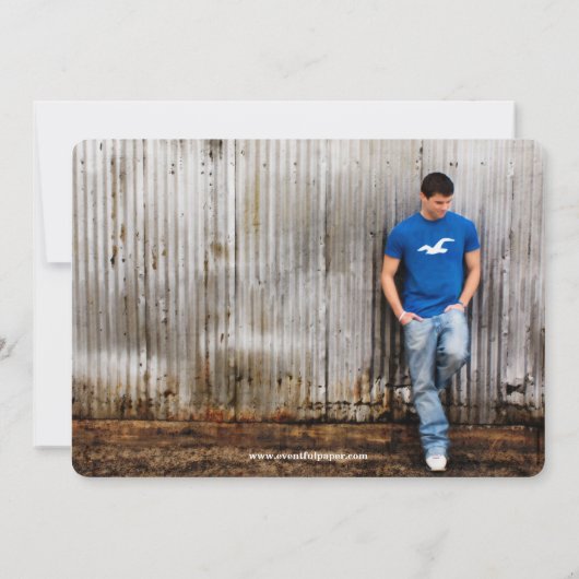 Casual grunge - Aankondiging van Afstuderen (Achterkant)