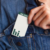 Casual Hallo Hallo Bos Groene Typografie Wit Visitekaartje