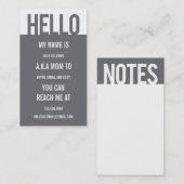 Casual Hallo Mommy Kaart / Belkaart Contactkaartje (Voorkant / Achterkant)