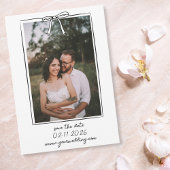 Casual hand getrokken foto eenvoudige grillige chi save the date