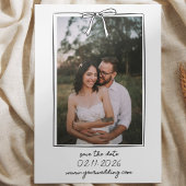 Casual hand getrokken foto eenvoudige grillige chi save the date