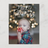 Casual Hand Lettered Merry Christmas Briefkaart (Voorkant)
