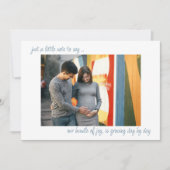 Casual handgeschreven 2 Fotonotitie om Zwangerscha Aankondiging (Voorkant)