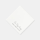 Casual handgeschreven een dag weg bruiloft repetit servet (Hoek)