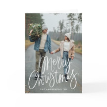 Casual handgeschreven kerstfoto met handschrift