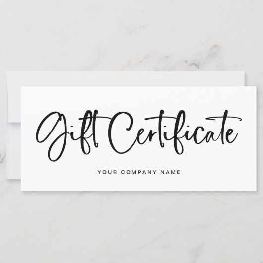 Casual handgeschreven script | Cadeaubon (Voorkant)