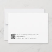 Casual Handgeschreven Typografie B&W Menu RSVP-kaa (Achterkant)