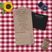 Casual handgeschreven typografie Kraft All In One Uitnodiging