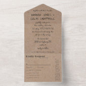 Casual handgeschreven typografie Kraft All In One Uitnodiging (Binnen)