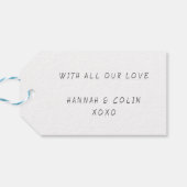 Casual handgeschreven typografie Kraft Cadeaulabel (Achterkant Horizontaal)