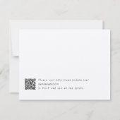 Casual handgeschreven typografie Kraft Menu RSVP-k (Achterkant)