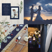 Casual handgeschreven typografie Silver & Navy Kaart