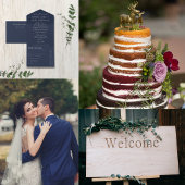 Casual handgeschreven typografie Silver & Navy Wijn Etiket