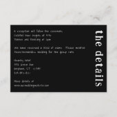 Casual Handgeschreven Typografie Wit & Zwart Informatiekaartje (Voorkant)