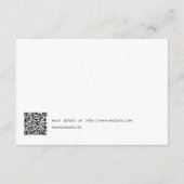 Casual Handgeschreven Typografie Wit & Zwart Informatiekaartje (Achterkant)