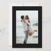 Casual Handgeschreven Typografie Wit & Zwart Kaart (Achterkant)