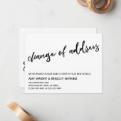 Casual handschrift Aankondiging adreswijziging (Voorkant / Achterkant in situ)