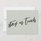 Casual Handschrift Adreswijziging Sage Groen Notitiekaartje (Achterkant)