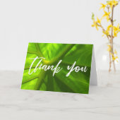 Casual handschrift Bedankt op Bold Elephant Ear Kaart (Gele Bloem)