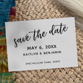 Casual Handschrift Bewaar de datum, eenvoudige bru Save The Date