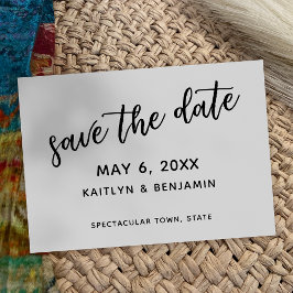 Casual Handschrift Bewaar de datum, eenvoudige bru Save The Date