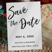 Casual Handschrift Bewaar de datum, eenvoudige bru Save The Date