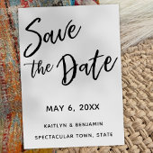 Casual Handschrift Bewaar de datum, eenvoudige bru Save The Date