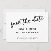 Casual Handschrift Bewaar de datum, eenvoudige bru Save The Date (Voorkant)