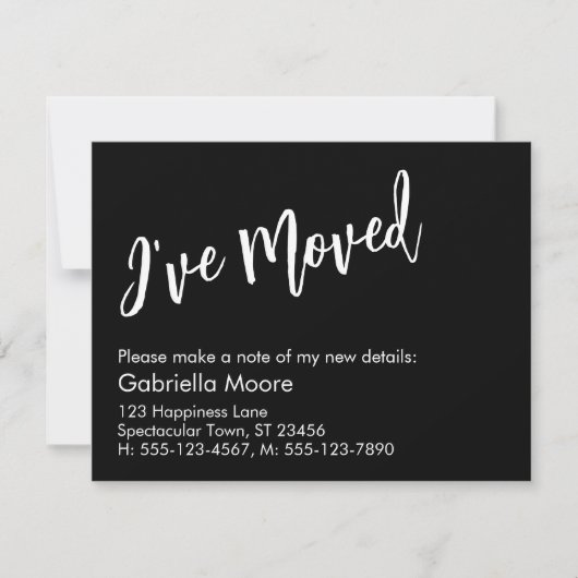 Casual handschrift Black Ik heb aankondiging verpl (Voorkant)