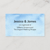 Casual handschrift Blue Waterverf Gift Registry Informatiekaartje (Achterkant)