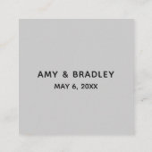 Casual handschrift bruiloft dank u lichtgrijs informatiekaartje (Achterkant)