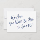 Casual Handschrift Bruiloft RSVP met Song Verzoek (Achterkant)