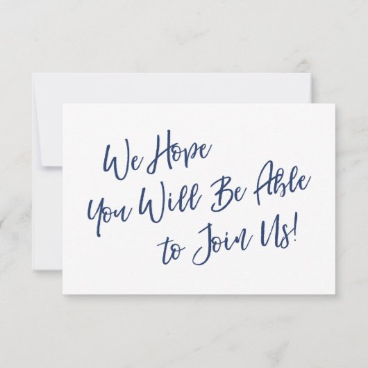 Casual Handschrift Bruiloft RSVP met Song Verzoek (Achterkant)