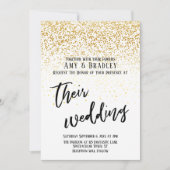 Casual handschrift Confetti Typography Wedding Kaart (Voorkant)