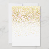 Casual handschrift Confetti Typography Wedding Kaart (Achterkant)
