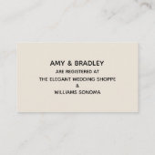 Casual handschrift Cream Cadeau-register Informatiekaartje (Achterkant)