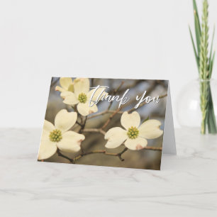 Casual handschrift Dank je wel Dogwood Blossom Kaart